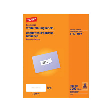 Staples Laser/Inkjet Address Labels, 1